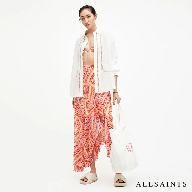 【ALLSAINTS】SARA LUISA 彩虹人造絲印花長裙(常規版型)