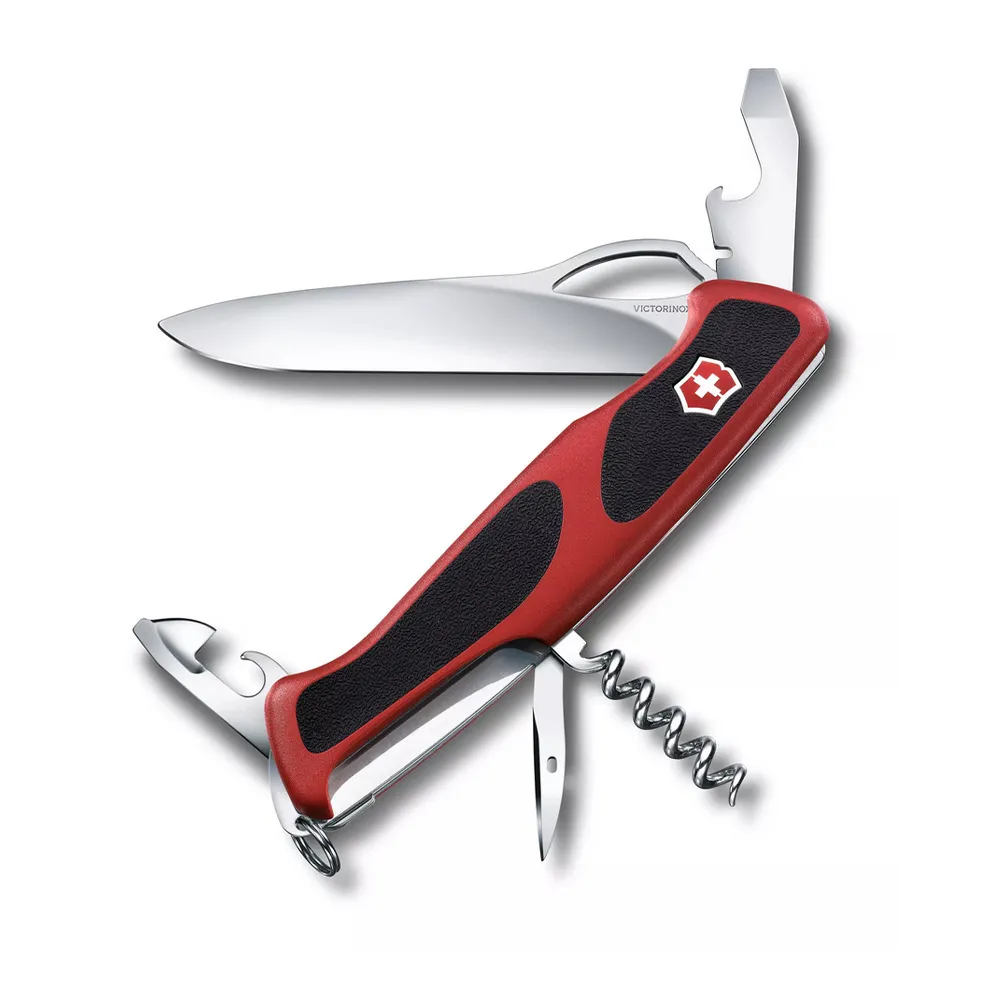 【VICTORINOX 瑞士維氏】RangerGrip 61 130mm/11用/紅黑(0.9553.MC)