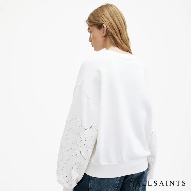 【ALLSAINTS】AGATA 純棉寬鬆刺繡長袖衛衣(舒適版型)