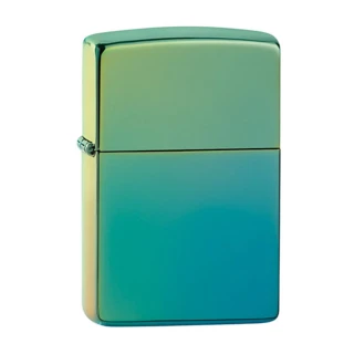 【Zippo】藍綠冰-素面-防風打火機(美國防風打火機)