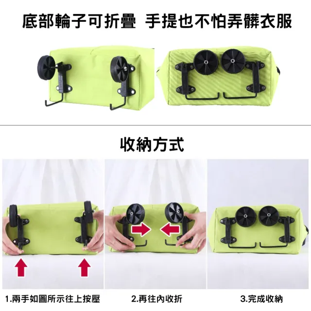 【蘿林嚴選】可拖式手提袋(攜輪收納袋 滑輪 買菜車 拖背兩用袋 購物袋 買菜小拉車 手拉車 ROYAL