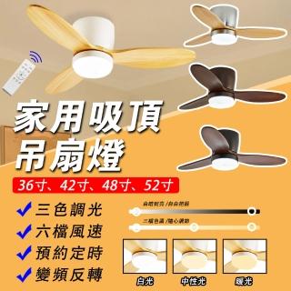 【LADUTA 拉布塔】48吋風扇 風扇燈 DC吊扇 遙控吊扇燈(電風扇 循環扇 吸頂燈)