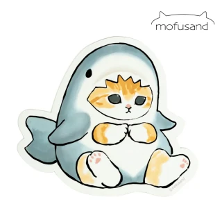 【mofusand】貓福-硅藻土軟地墊·鯊魚討拍(藍色)