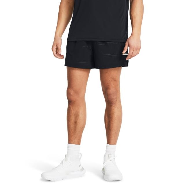 【UNDER ARMOUR】UA 男 Baseline Elevated 5吋籃球短褲 運動短褲_1384141-001(黑色)