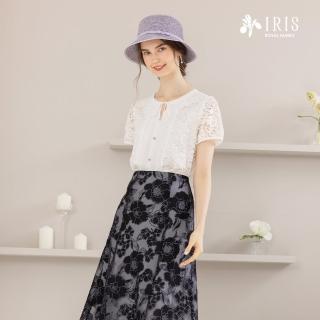 【IRIS 艾莉詩】刺繡領蕾絲上衣(42136)