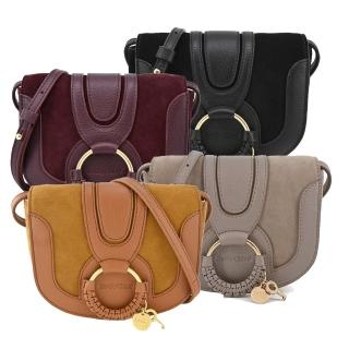 【See by Chloe’】Mini Hana麂皮馬鞍斜揹包