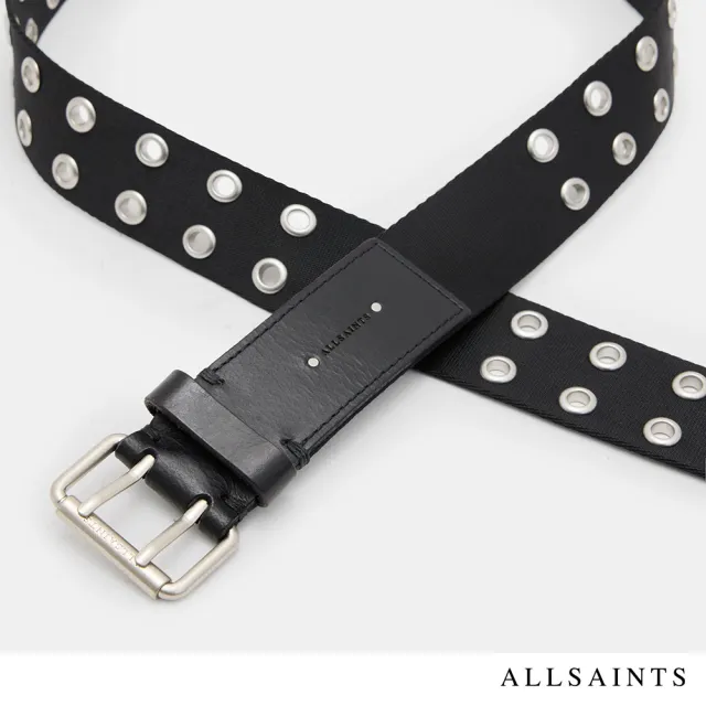 【ALLSAINTS】IRYNA 鉚釘牛皮皮帶 W050XA(女款純牛皮)