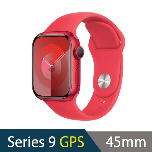 三合一無線充電座組【Apple】Apple Watch S9 GPS 45mm(鋁金屬錶殼搭配運動型錶帶)