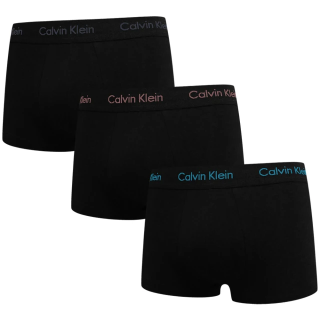 Calvin Klein 凱文克萊Calvin Klein 凱文克萊 三入組 Cotton Stretch 棉質彈性舒適 四角褲/平口褲/CK內褲(11黑三色帶)