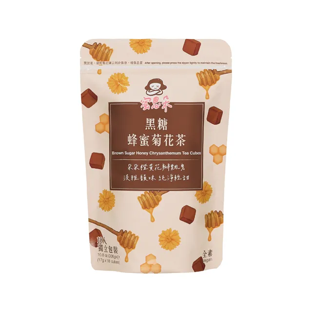 【Medolly 蜜思朵】黑糖蜂蜜菊花茶磚x1袋(17gx18入/袋)