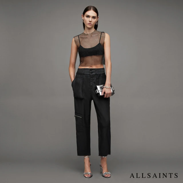 ALLSAINTS LEE 蕾絲拼接短袖T恤-白 WM033