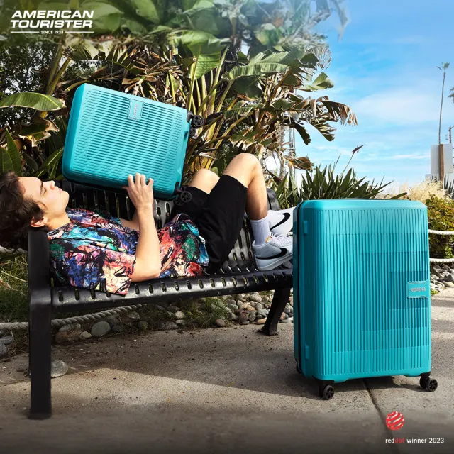 【AMERICAN TOURISTER 美國旅行者】20吋 AEROSTEP 立體漸層可擴充PP輕盈登機箱/行李箱(多色可選)