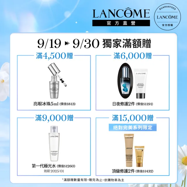 【蘭蔻】官方直營 超未來肌因冰珠亮眼粹 20ml(LANCOME/亮眼冰珠/眼霜/臉部保養)