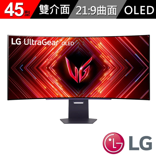 LG 樂金 45GS95QE 45型 21:9 WQHD OLED 240Hz 曲面電競螢幕(曲度800R/0.03ms/G-SYNC)