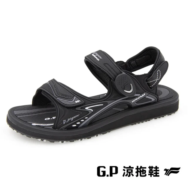 FitFlop F-MODE 草編扣環皮革厚底交叉涼鞋(黑色