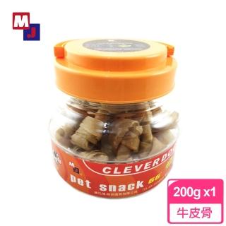 【MJ CLEVER DOG】寵物零嘴罐 大罐 原味 x1罐(寵物餅乾 零食點心 狗零食 牛皮骨 潔牙 磨牙)
