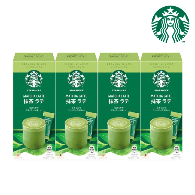 【STARBUCKS 星巴克】特選系列-抹茶拿鐵4入x4盒組