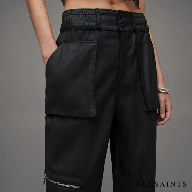 【ALLSAINTS】HAILEY 漆皮高腰直筒牛仔褲 WE041Z(直筒版型)