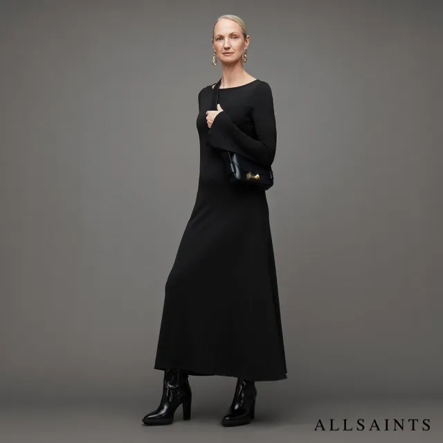 【ALLSAINTS】CAROLINA 簡約中長版洋裝 WD663Z(舒適版型)