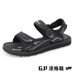 【G.P】高彈力舒適兩用涼拖鞋 女鞋(黑色)