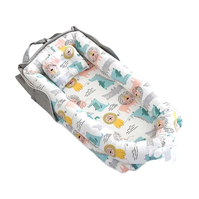 【JoyNa】攜帶式床中床旅行包 可折疊嬰兒床 便攜式睡窩(新生兒睡袋.可拆式床單)