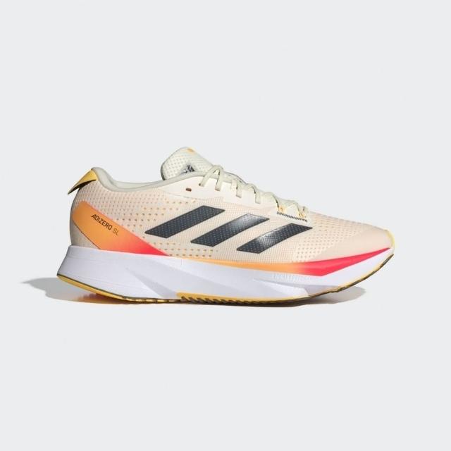 【adidas 愛迪達】Adizero Sl 男 慢跑鞋 運動 訓練 路跑 緩震 柔軟 輕量 透氣 愛迪達 牙白(IG3336)