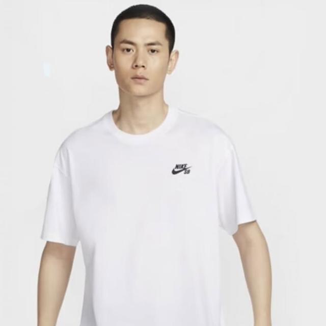 【NIKE 耐吉】上衣 男款 短袖上衣 運動 AS M NK SB TEE LOGO LBR GCEL 白 HM4457-100