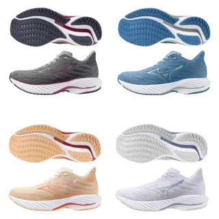 【MIZUNO 美津濃】WAVE RIDER 28 女款慢跑鞋 J1GD240324 J1GD240325 J1GD240326 J1GD240623(慢跑鞋)