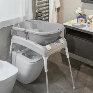 【OKBABY】頭等艙澡盆專用折疊架 尿布臺 折疊 護理檯 貝喜力克 嬰兒澡盆架(澡架/尿布台二合一)
