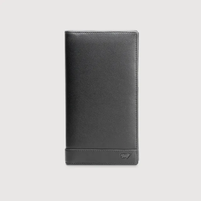 【BRAUN BUFFEL 德國小金牛】台灣總代理 威爾 15卡兩折長夾-黑色(BF529-631-BK)