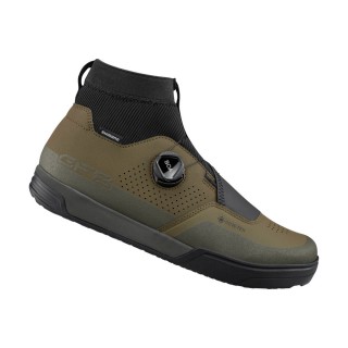 【SHIMANO】GF800GTX 平底車鞋 VOLUME TRAIL鞋楦 標準版 卡其綠色(GORE-TEX)