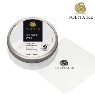 【SOLITAIRE】皮革保養亮光蠟 50ml 附品牌擦拭布(皮革保養 亮光蠟 滋潤 防水 皮鞋保養)