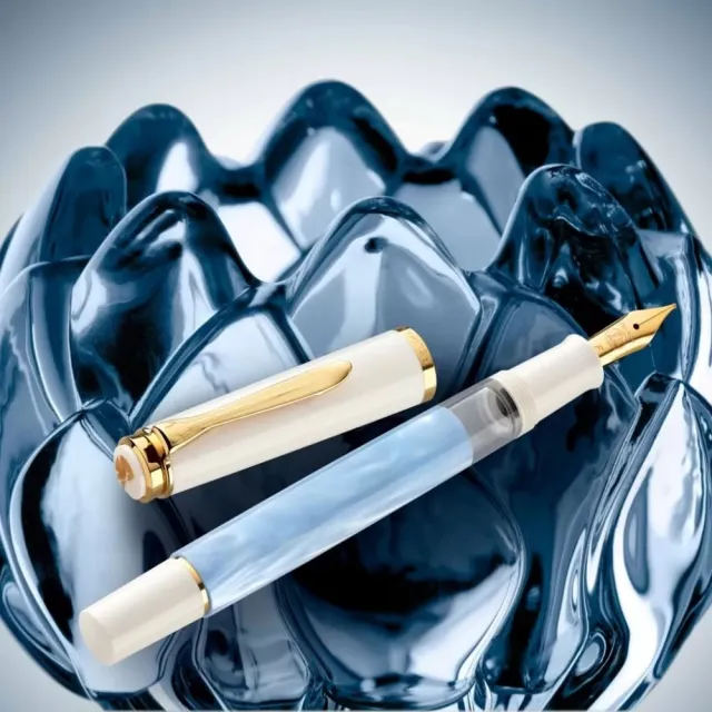 【Pelikan】百利金 M200 粉彩藍 鋼筆(送原廠4001大瓶裝墨水&手提袋)