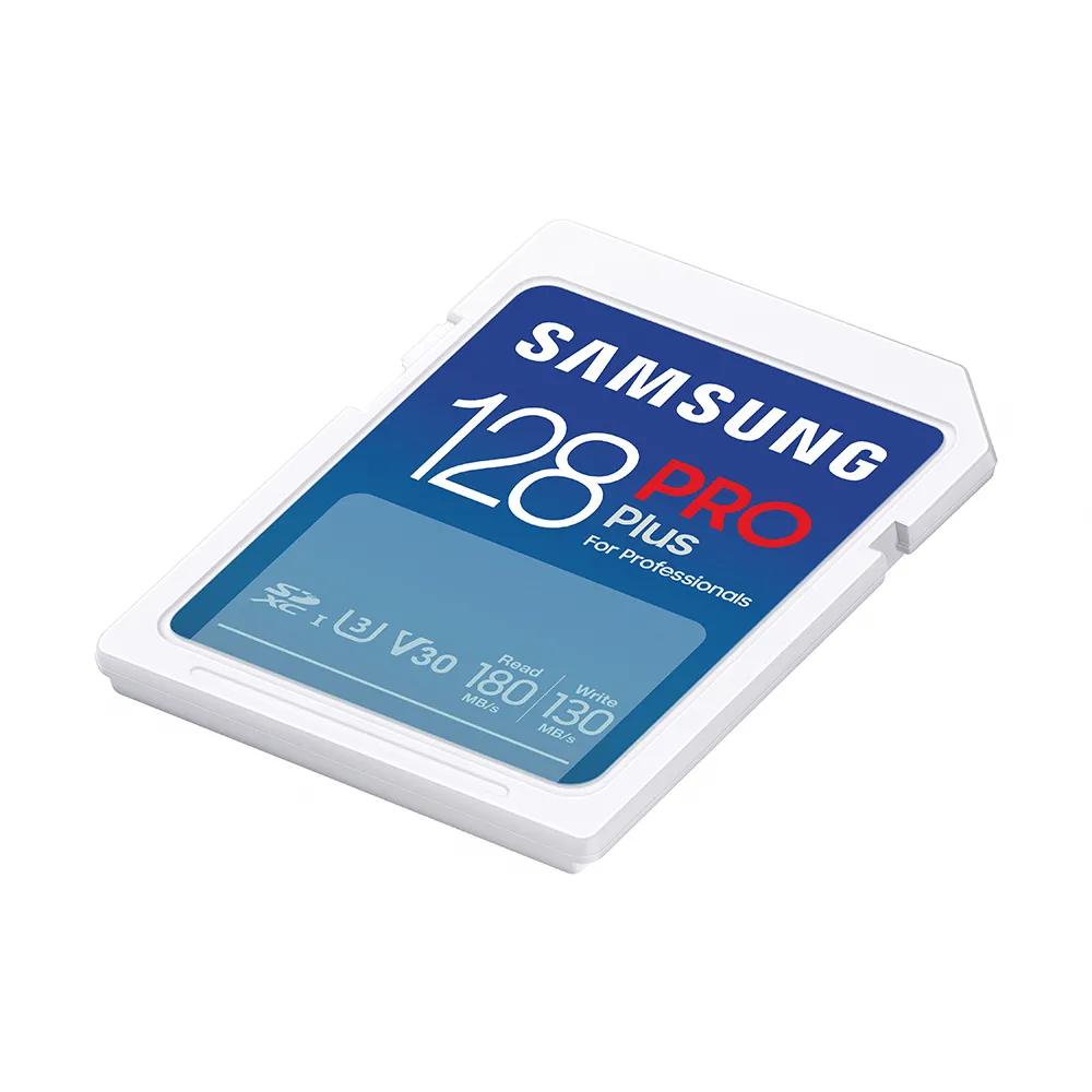 【SAMSUNG 三星】2024 PRO Plus SD 128GB記憶卡 公司貨(單眼 數位相機 攝影機 筆電)