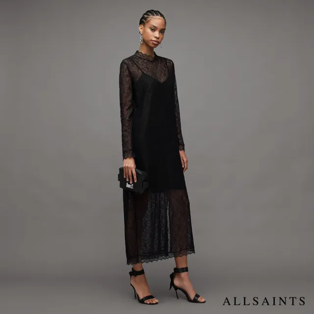 【ALLSAINTS】KATLYN 透膚蕾絲洋裝 WD626Z(常規版型)