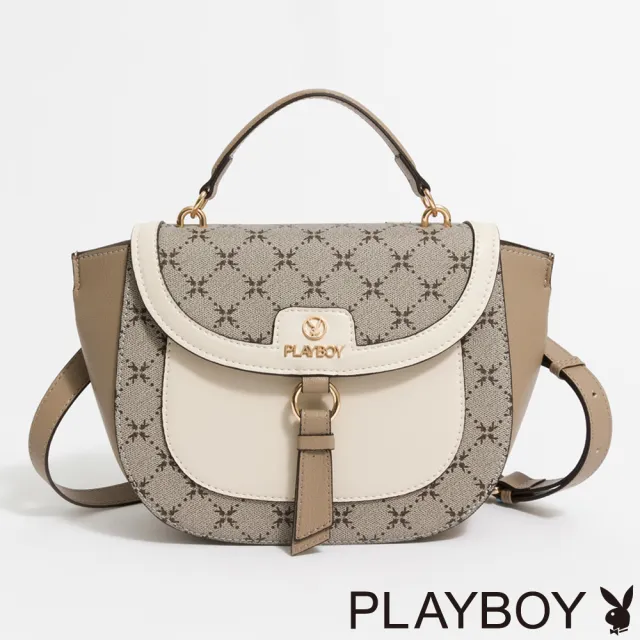 【PLAYBOY】馬鞍包 Lelegance系列(卡其色)
