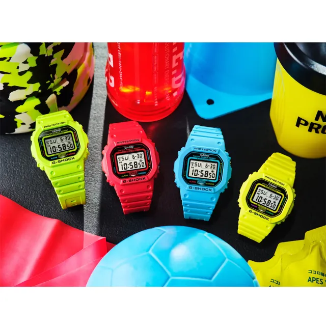 【CASIO 卡西歐】G-SHOCK 運動風 經典電子腕錶 母親節 禮物 推薦(DW-5600EP-9)