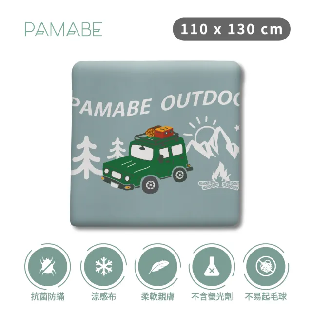 【PAMABE】二合一午睡組-4D水洗童枕+涼感重力被(防蹣抗菌/午睡枕/保母托育枕/兒童枕/小童枕)