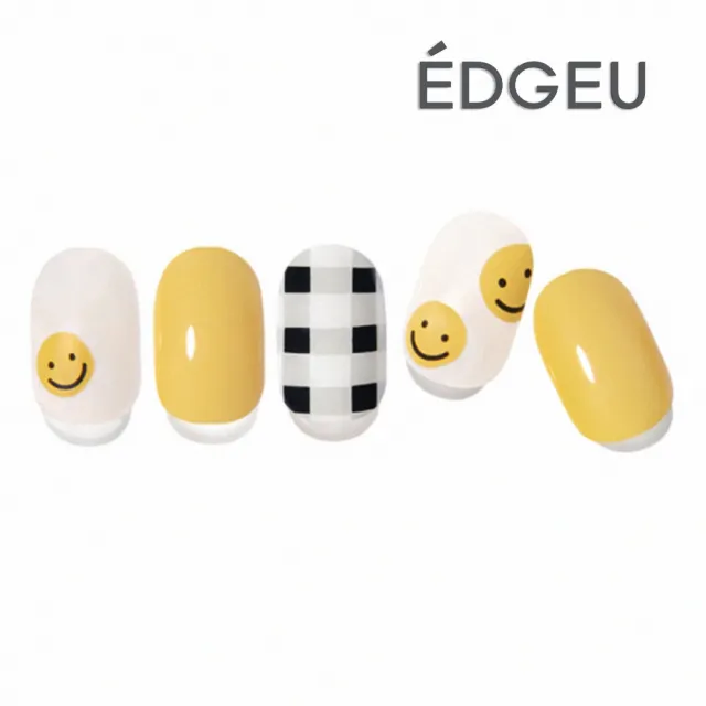 【EDGEU】韓國凝膠美甲貼新手3件組(美甲貼+UV燈+卸甲精華液)
