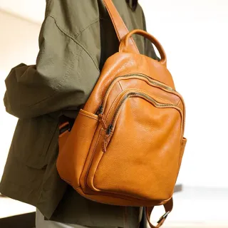 【LouiseC.】Tree House 植鞣革牛皮多收納後背真皮包-2色(真皮包包 CMT32125)