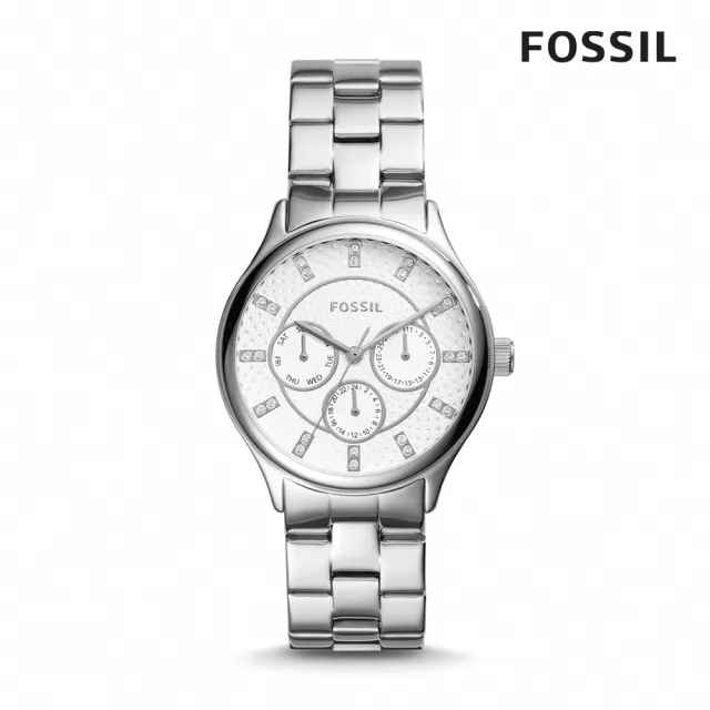 【FOSSIL 官方旗艦館】Modern Sophisticate系列 優雅三眼計時指針女錶 不鏽鋼錶帶手錶 36MM(多色可選)