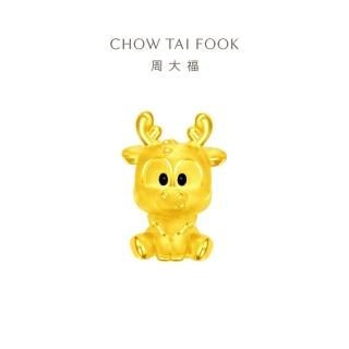 【周大福】迪士尼公主系列 冰雪奇緣Sven麋鹿黃金路路通串珠
