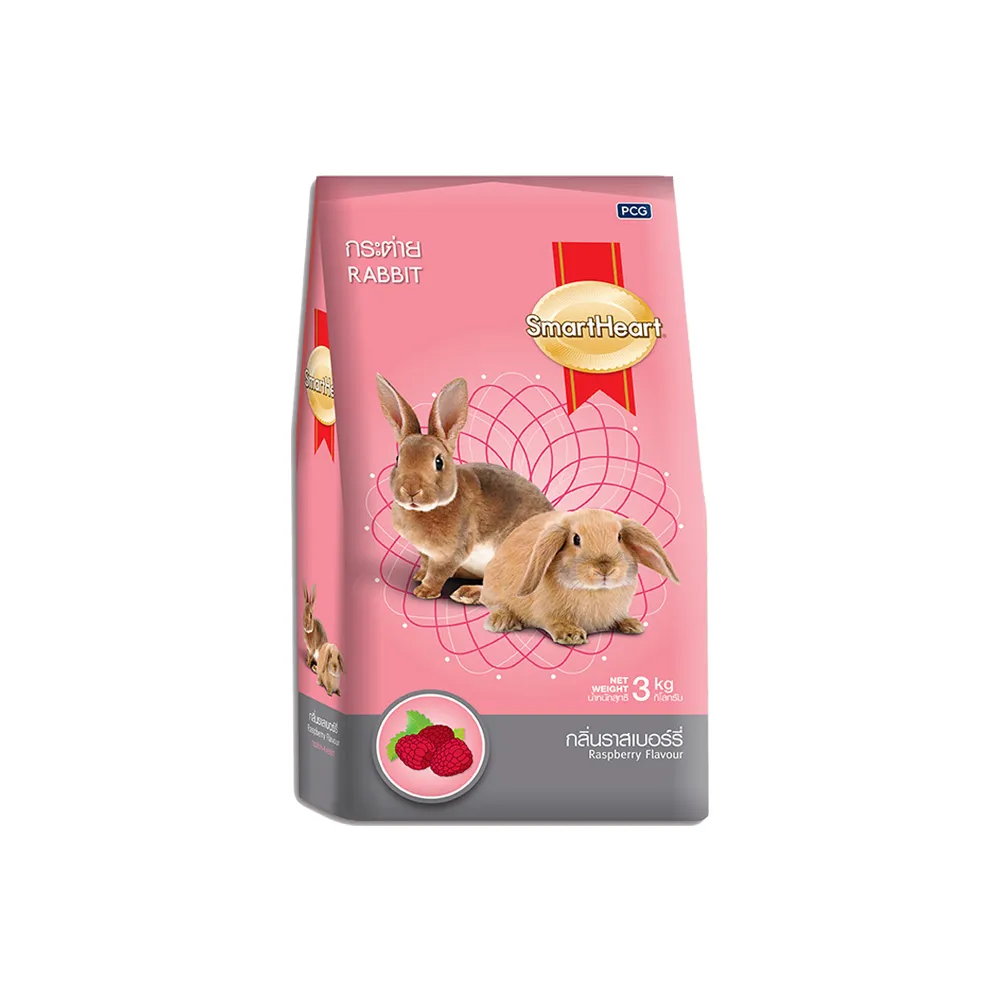 【SmartHeart 慧心】寶貝兔子飼料-覆盆子口味 3KG(兔飼料/成兔)