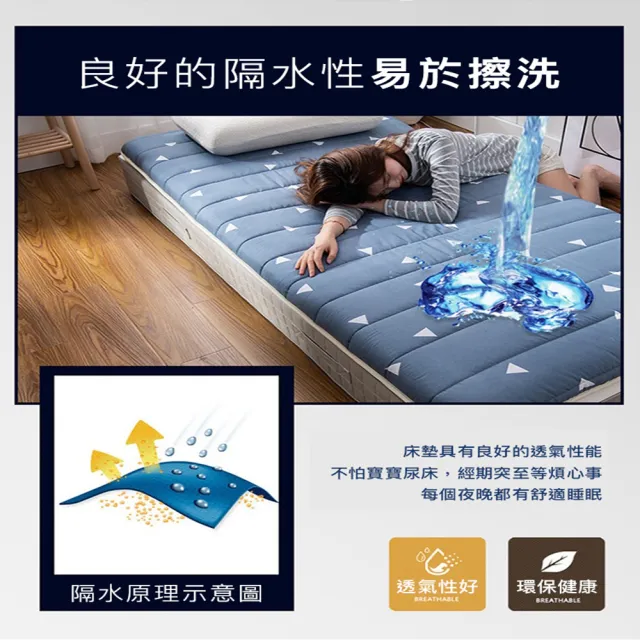 【DaoDi】2入組 五層加厚透氣軟床墊 宿舍床墊(尺寸雙人加大-180x200cm+-5%)