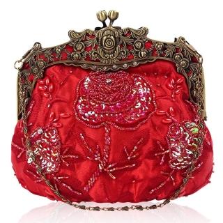 【巴黎精品】現貨+預購 晚宴包手拿包(手工珠繡鍊條復古女包包12色a1fi3)