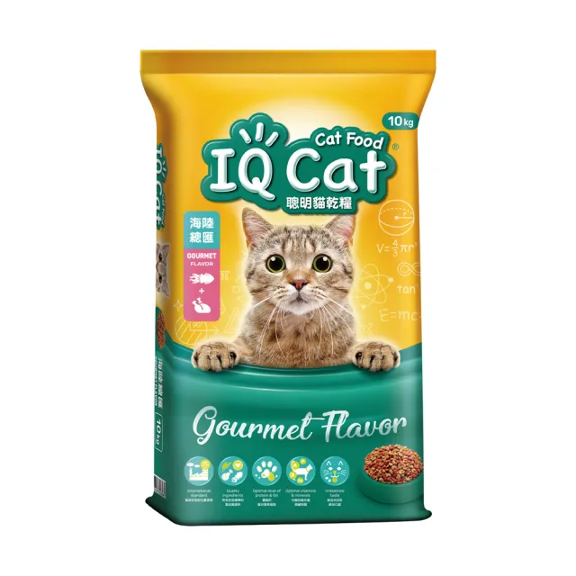 【IQ CAT】聰明貓乾糧-多種口味 10KG(任選兩包)(貓飼料)