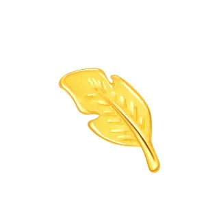 【周大福】迪士尼經典系列 小飛象羽毛黃金耳環(單耳)