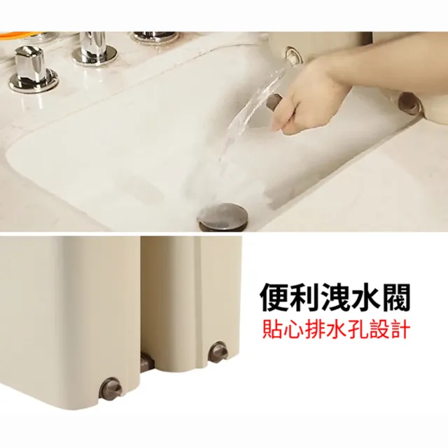 【生活King】雙槽平板拖把組/洗脫兩用(1拖1桶3布)