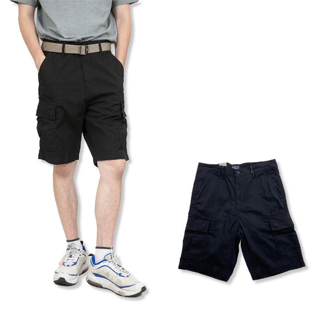 【LEVIS】Levis 黑色 無刷毛 工裝短褲 無破洞 短褲 純棉 平輸品(工裝短褲8891E%2)