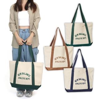 【NEW BALANCE】托特包 Classic Canvas Tote 大容量 棉質 單一夾層 手提包 NB 單一價(LAB23110WUT)